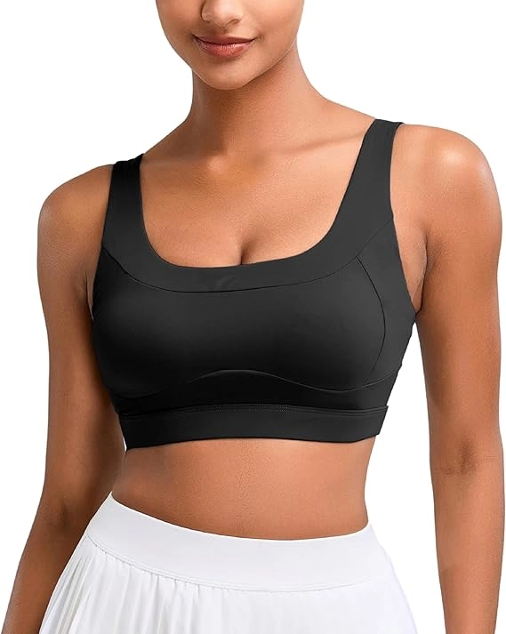 High Impact Sports Bras for Women Running Bra Workout Bra U Back Sports Bra Scoop Neck Padded