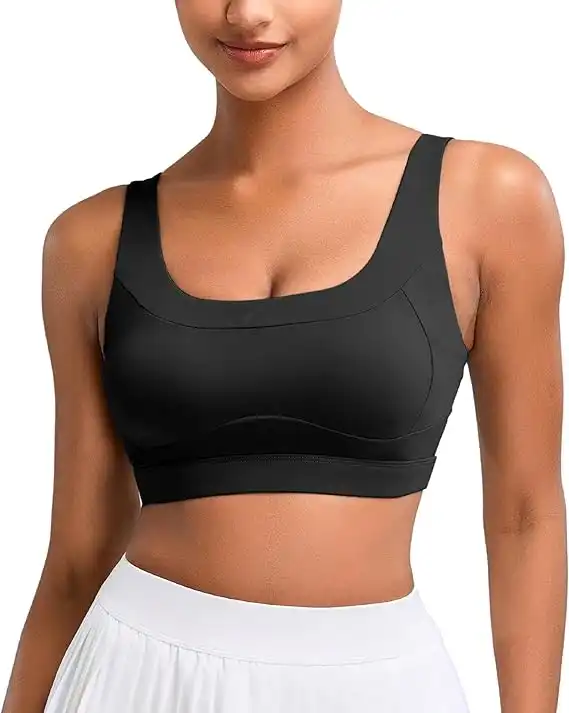 High Impact Sports Bras for Women Running Bra Workout Bra U Back Sports Bra Scoop Neck Padded